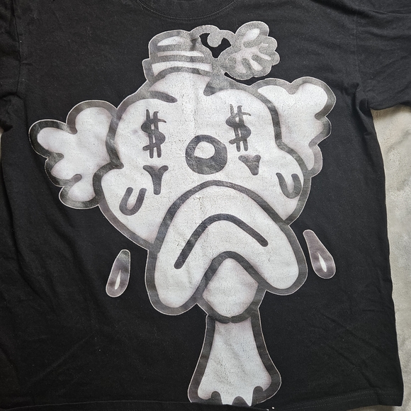 Men’s Graphic T-Shirt Black Money Cartoon Tee – Medium/Large - Picture 3 of 9